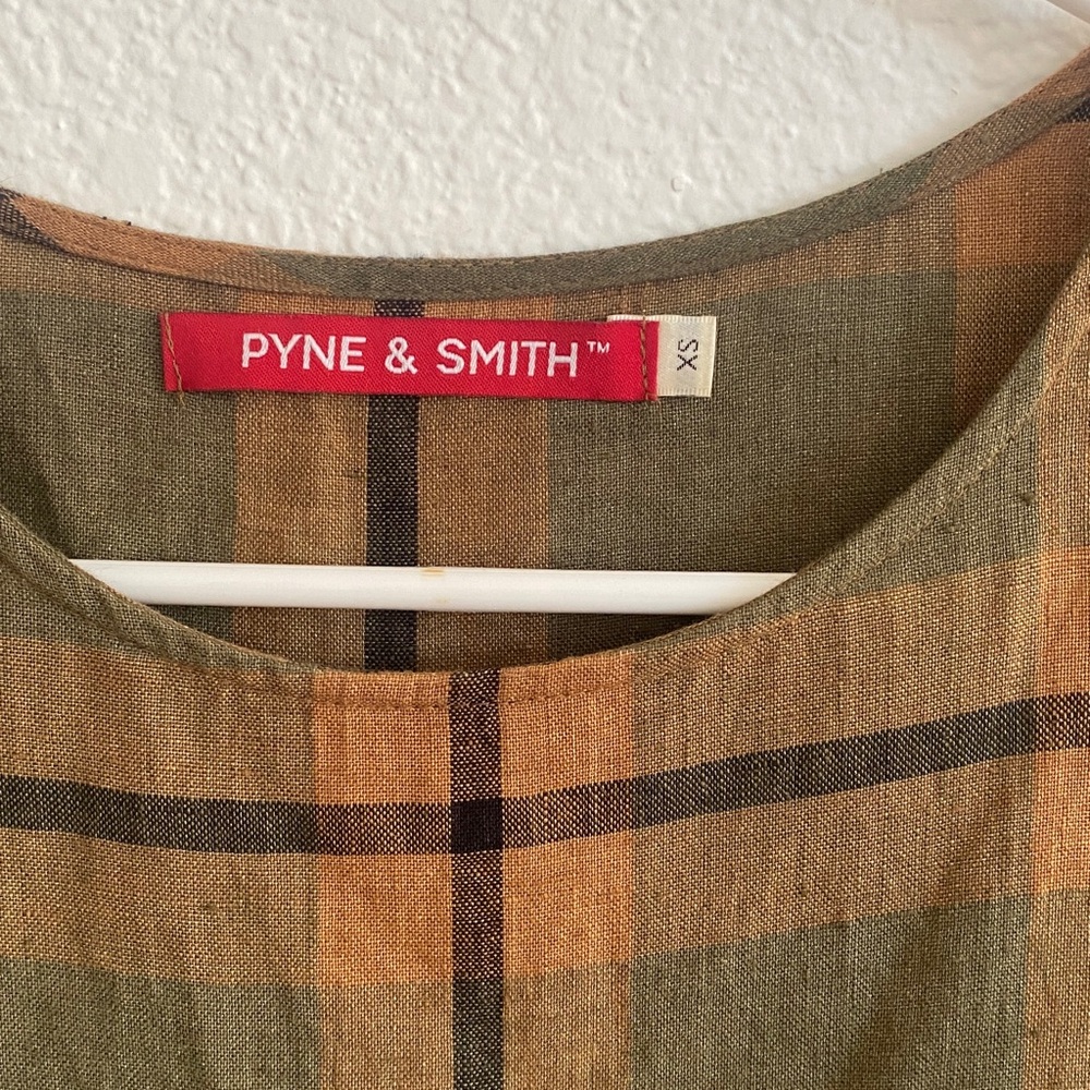 The cutest boho plaid linen dress - Picture 2 of 5